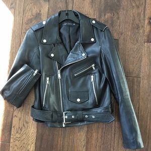 Zara Leather Moto Jacket NWOT